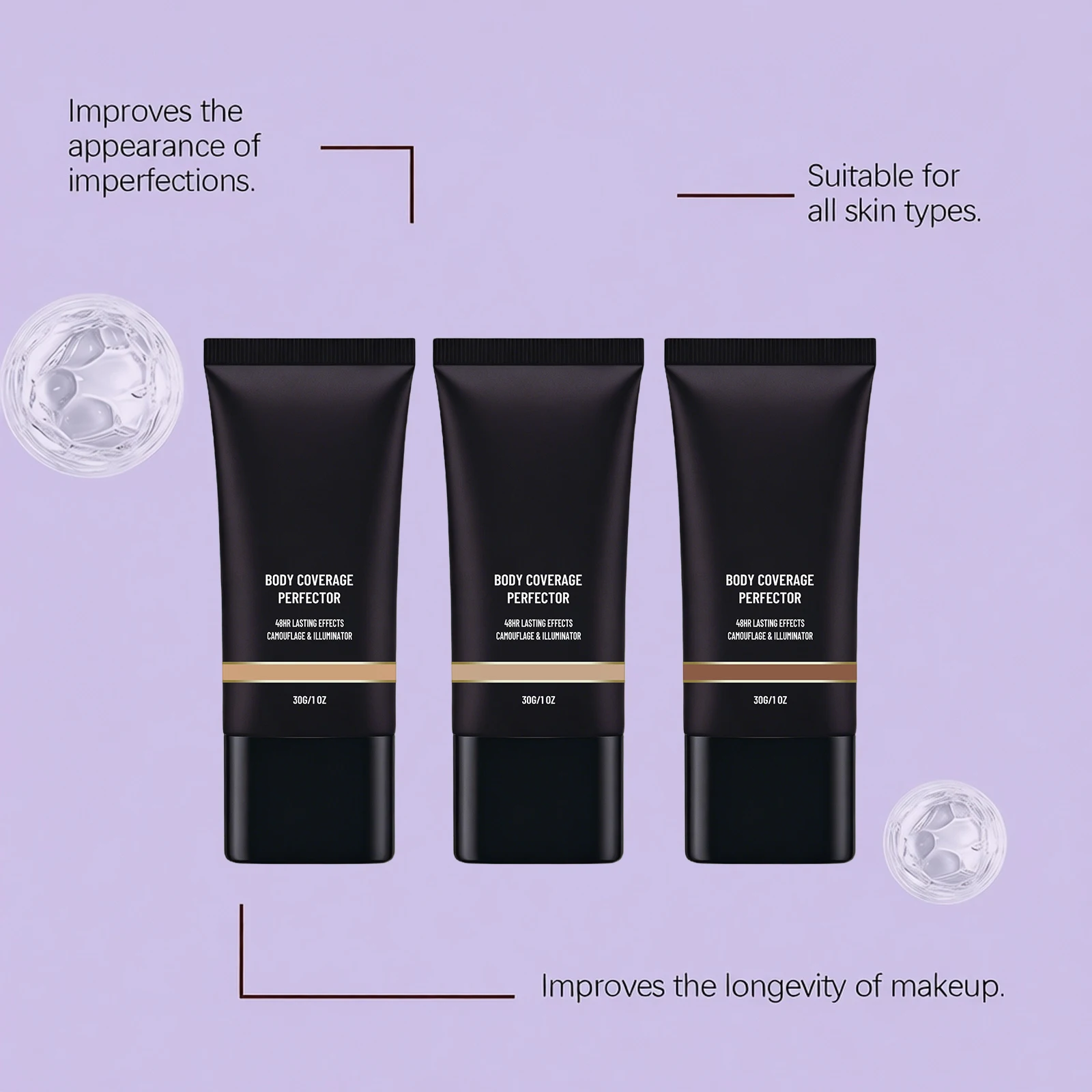 Body Face Concealer Cream For Dark Natural Skin Tone Fine Texture Smooth Full Coverage Long Lasting Waterproof Sweatproof 30g