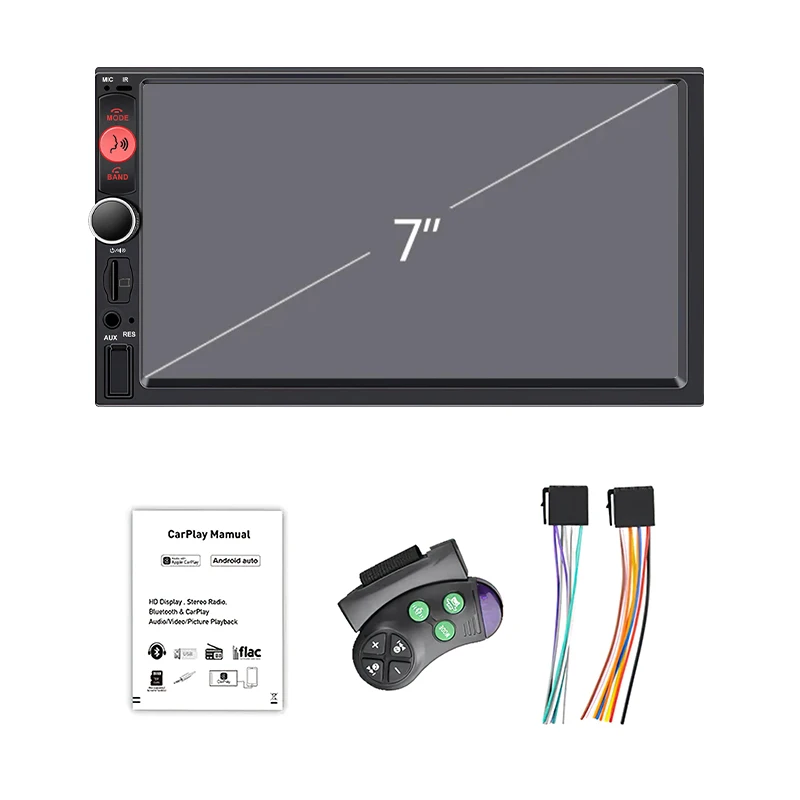 XIMA inalámbrico CarPlay Android Auto 7 pulgadas IPS 2 Din estéreo Radio de coche reproductor Multimedia autoradio unidad central Bluetooth AHD cámara 6