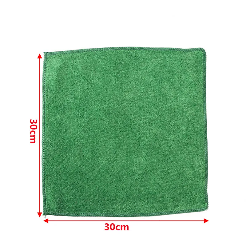 1/10Pcs Car Clean Drying Towels Microfiber Wash Cloth Green Soft Towels  Care Dishcloth Detailing Washing Accessories