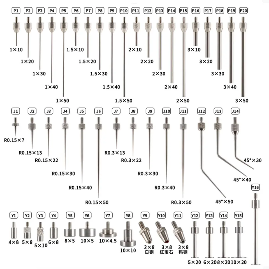 Dial gauge, flat probe, needle tip probe, micrometer probe, height gauge probe, gauge probe, flat probe