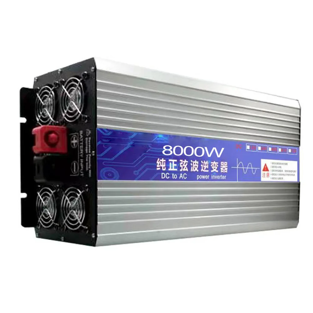 

12V/24V/48V/60V/8000W TO 110V/120V Pure Sine Wave Inverter Available Induction Cooker Refrigerator Air Conditioner