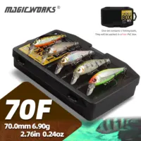 Magic Works 5 unids/set mejor precio 70mm 6,9g Señuelos de pesca Minnow Wobblers para Lucio Minnows cebo Artificial flotante para trucha lubina
