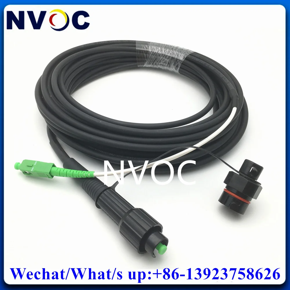 

Outdoor SCAPC Waterproof IP68 SOS 5.0mm FTTH 150M Fiber Optic Patch Cord Cable Connector with Cor ning Hua wei Mini SC/APC