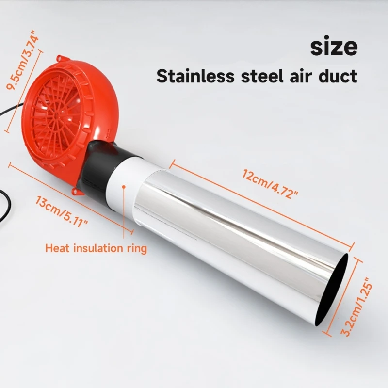 12x3.2cm Blower, USB Powered Fan for Picnic Grill Stove Cooking DIY Cooling Ventilation Exhaust Dropship image 6