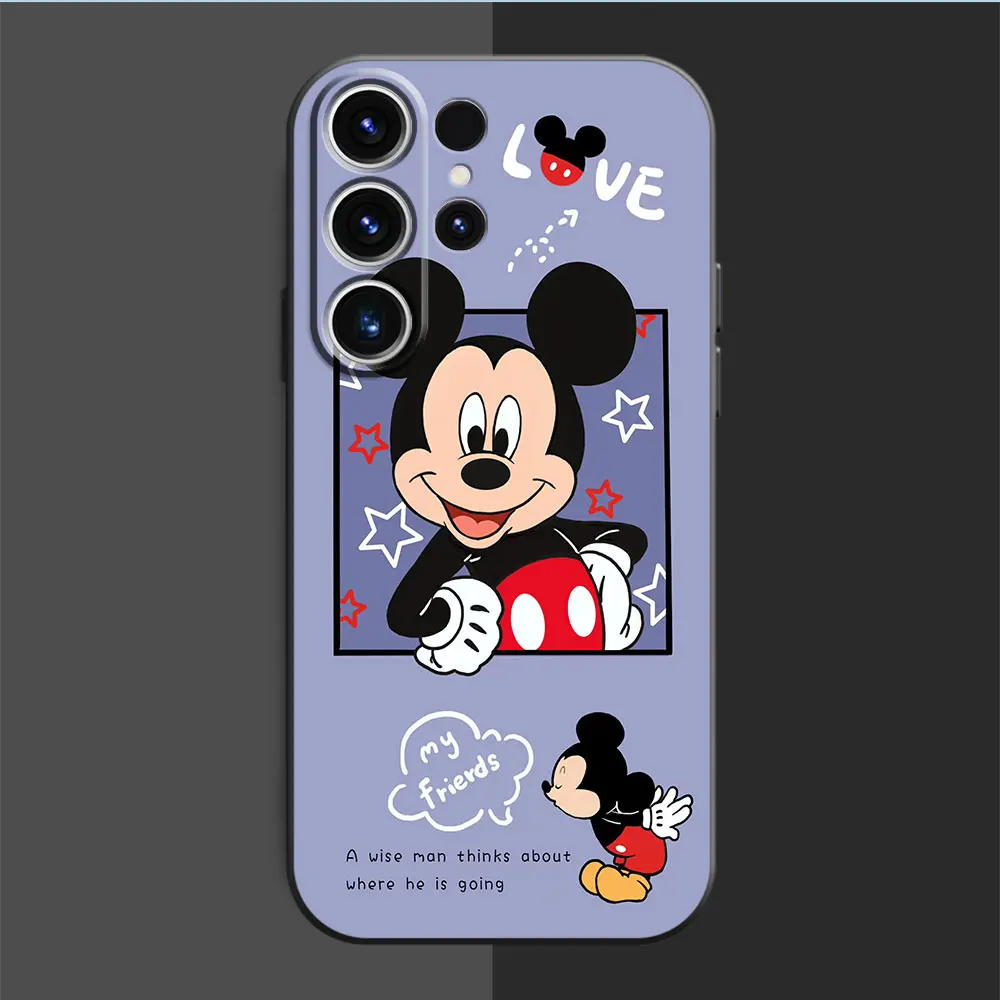 Disney Mickey Minnie Case for Samsung Galaxy S24 S9 S20 FE S23 Ultra 5G S10e S21 S8 S7 Edge S22 Plus S10 TPU Soft Capa Cover