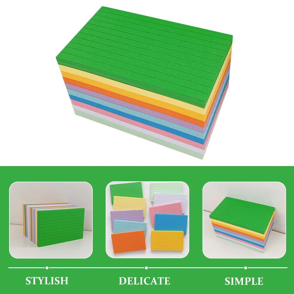 500 Sheets Colored Index Cards Small Note Portable Word DIY Blank Graffiti Sticky Notes Multifunction Multi-function Paper