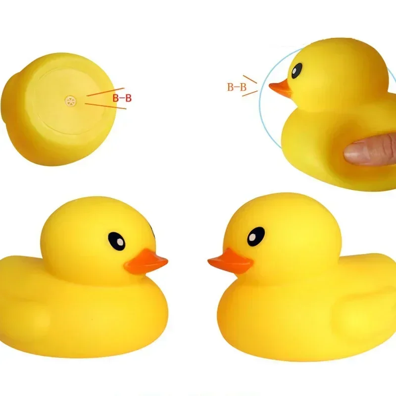 1pcs Large Head Duck Duckling Shape Pet Cat Dog Chew Toys Puppy Squeaky Toy Rubber Chew Sound Fetching Funny Training Toys