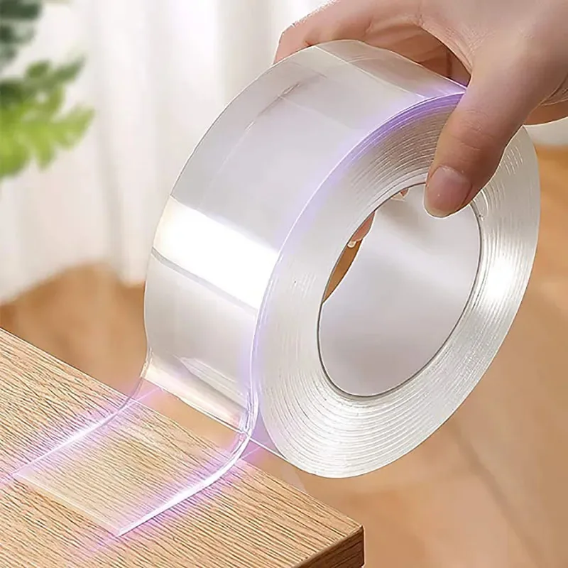 Reusable Transparent Double-sided Tape Nano Tape Strong Sticky Tape Adhesive Tape for Kitchen Bathroom Home and Office