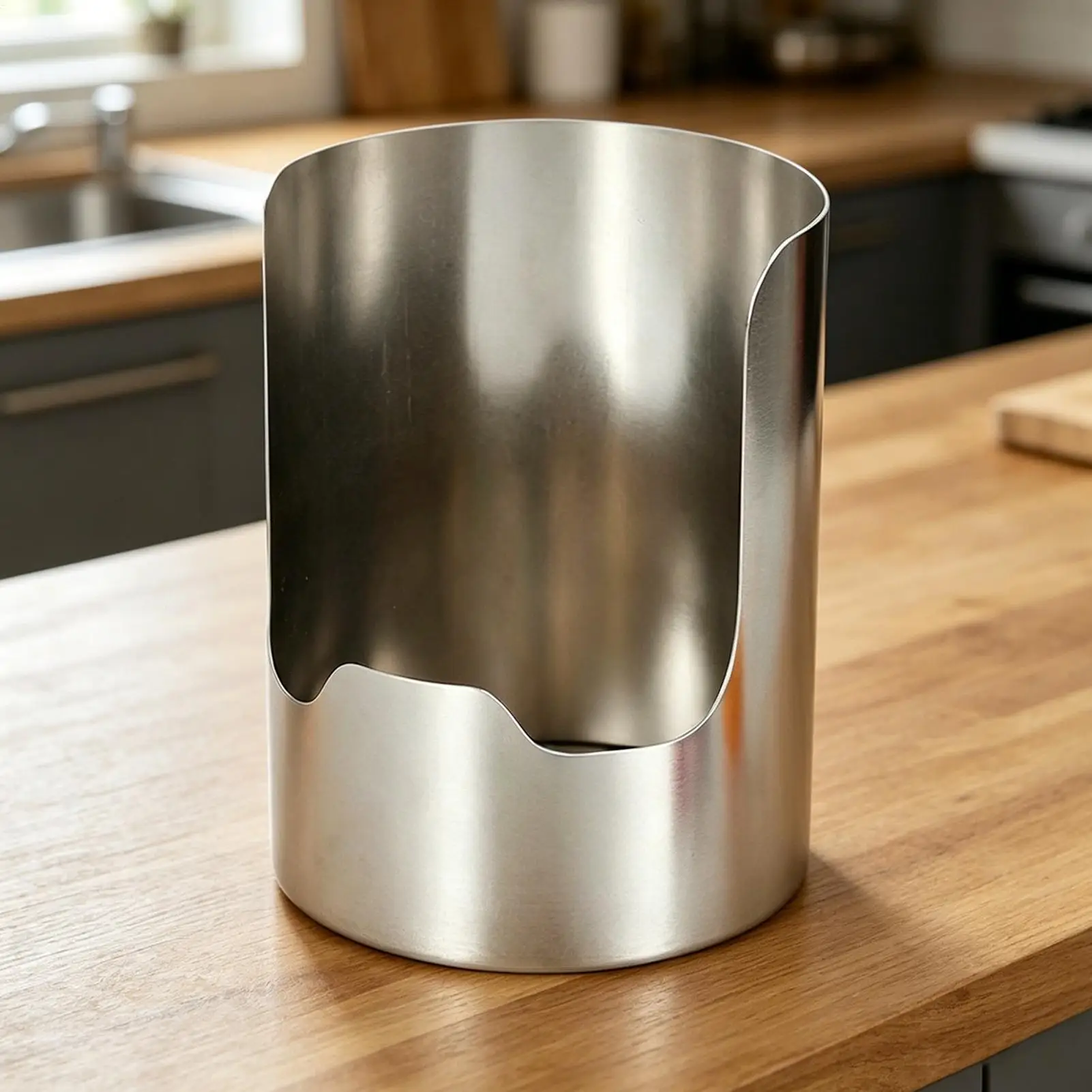 Stainless Steel Pot Lid Storage Rack Heat-Resistant Stable Spatula Holder Non-Slip Vertical Spoon Holder Dinning Table