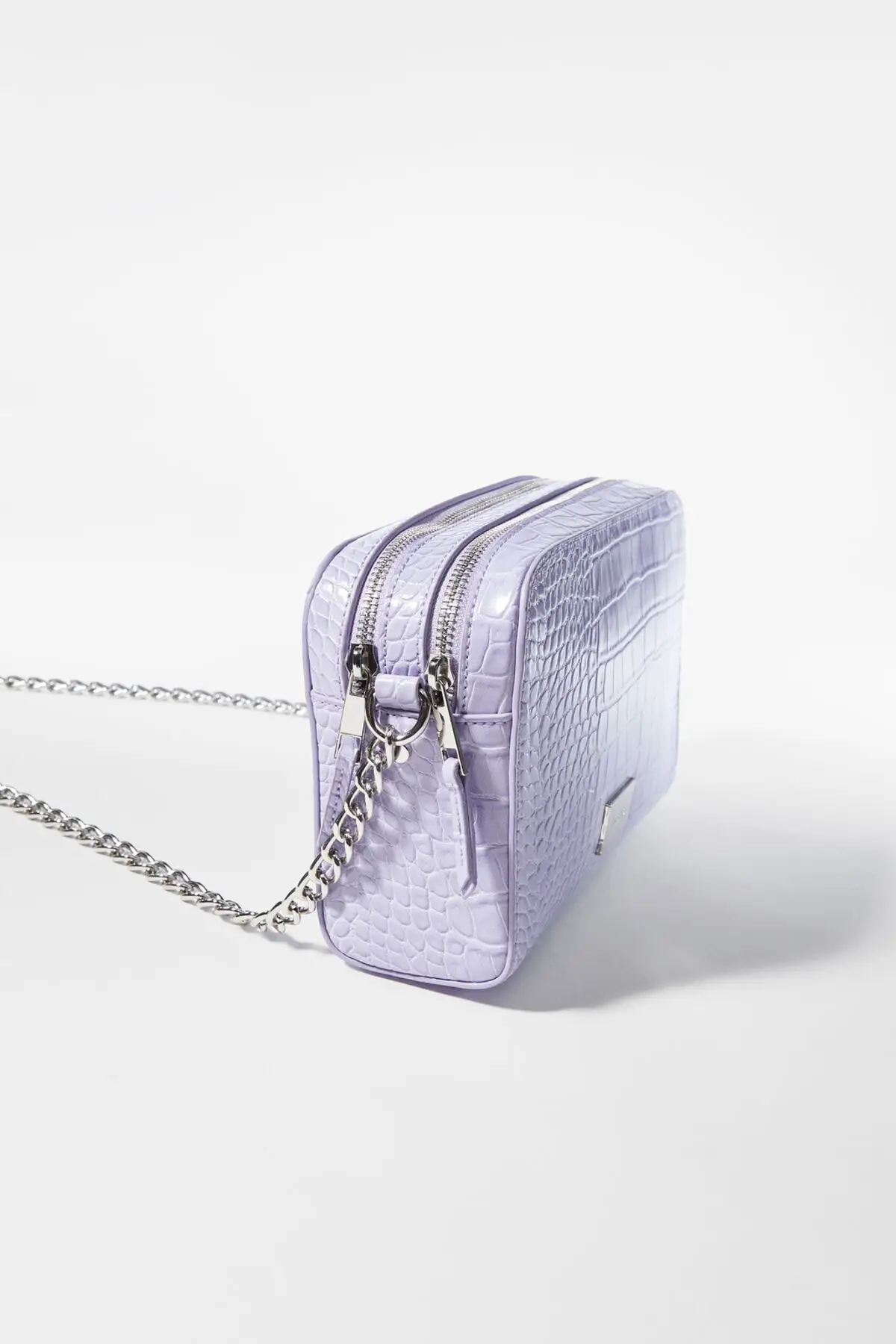 Women Lilac Chain Cross Shoulder Bags 08931266