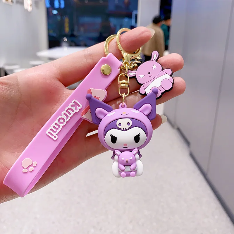 サンリオ キャラクター キーホルダー クロミ シナモロール ソフトプラスチック製 ぬいぐるみ 女の子 バッグペンダント 可愛い アニメ 車 キーホルダー ペンダント 小物ギフト