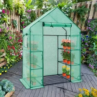 Walk in 3 Tier Greenhouse with Wire Shelves, Portable 61\