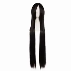 40 Inch 100 cm Black Long Straight Cosplay Costume Wig Fashion Party Synthetic Wig