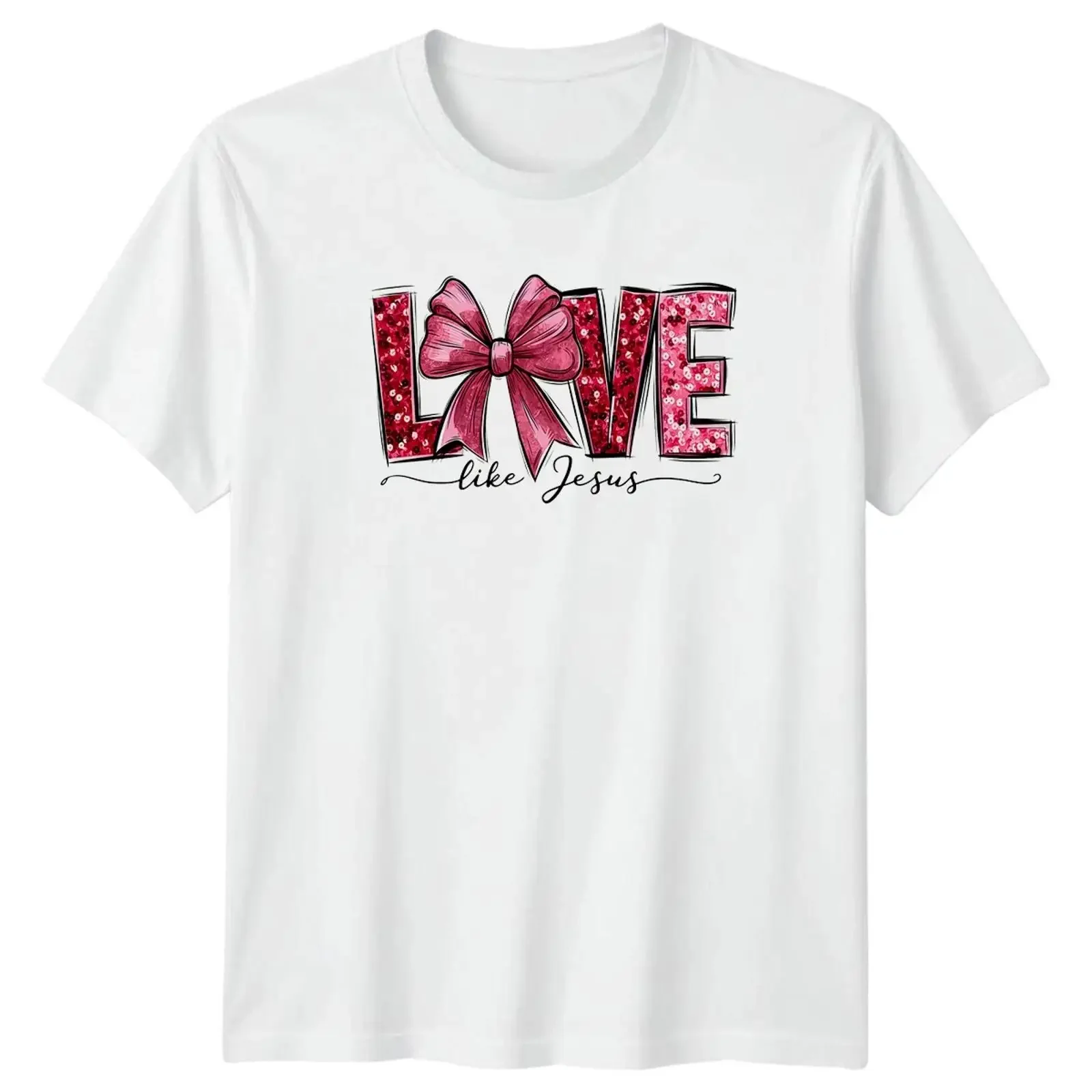 Liebe wie Jesus Christentum Glaube Herren Damen Grafik T Shirt religiöse Kleidung vintage Washed Stretched designer clothes