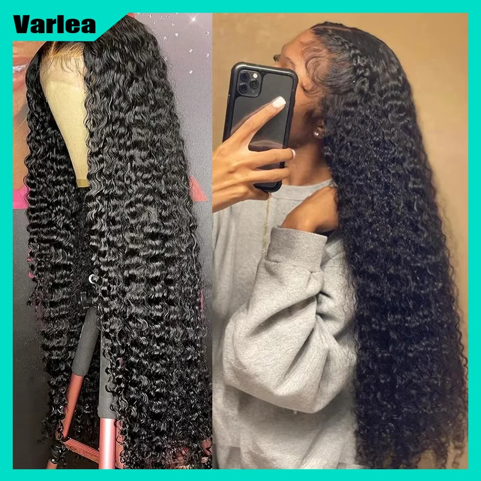 Varlea Curly Wigs Pre Cut Pre Plucked Glueless Wig Deep Wave Frontal Wig 5x5 Hd Lace 4x4 Closure Human Hair Wig Curly Wigs