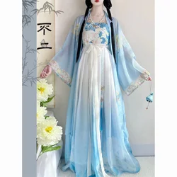 Traditional Chinese Costumes for Women Hanfu Fairy Dress Folk Dance Vintage Embroidery Princess Outfit Chinese Hanfu Dress