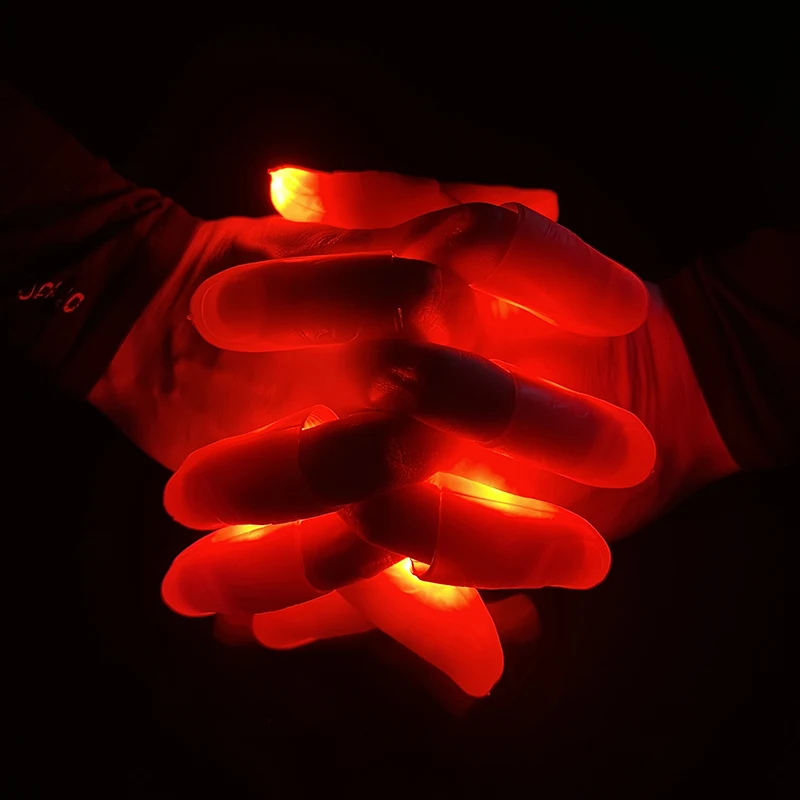 

5pcs Luminescence Magic Trick Fingers Thumbs With LED Light Battery Magic Props Halloween Party Decoration Toys Child Gift