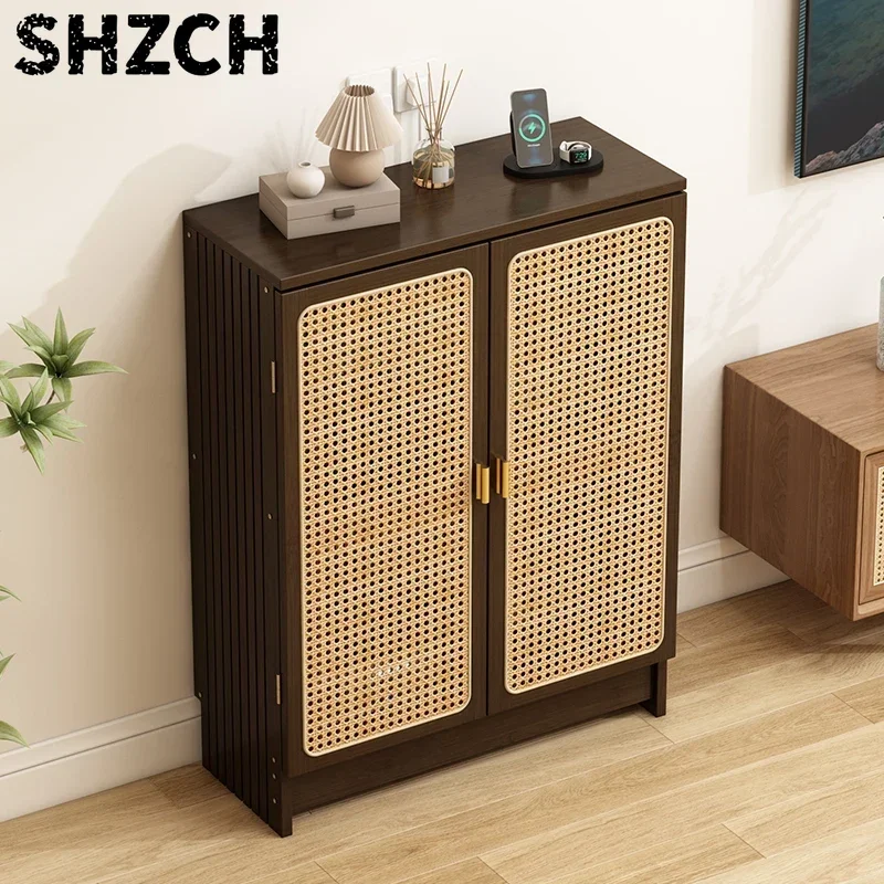 Wireless Router Cabinet Modern Floor Standing TV Console Ventilation WiFi Modem & Cable Organizer Minimalist Living Room Cabinet