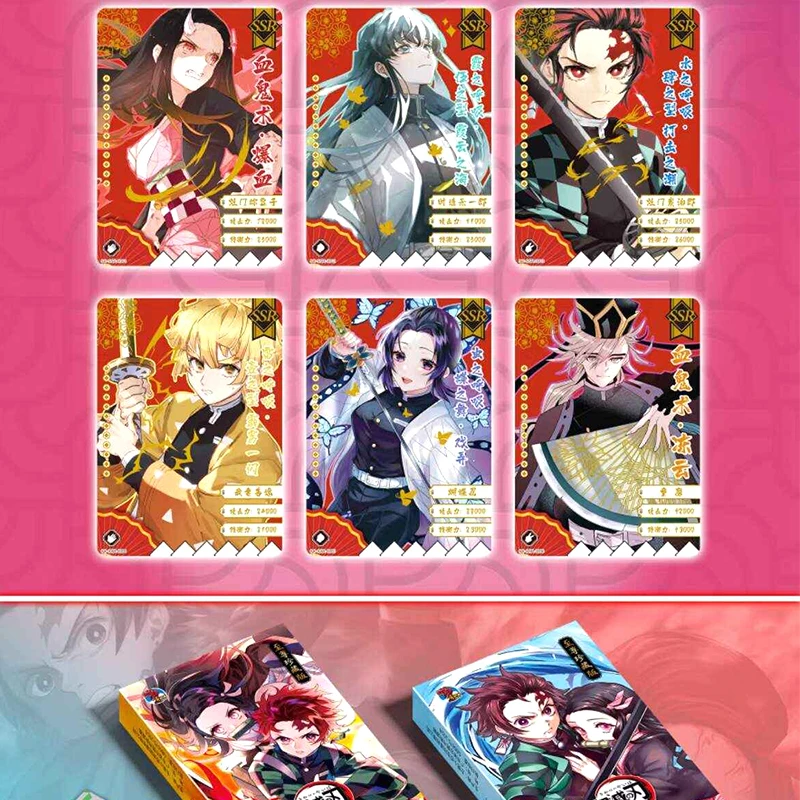 Demon Slayer Tin Booster Box Kimetsu No Yaiba Anime Figure Trading Game TCG CCG Cards GM-SC-0120 Child Kids Toy Gift