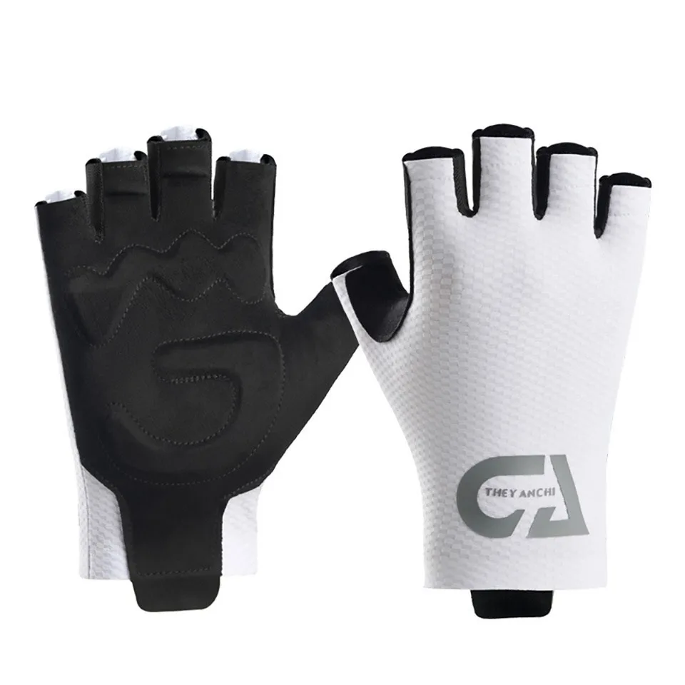 GTUBIKE Fahrradhandschuhe, stoßfeste Fahrradhandschuhe mit halben Fingern, atmungsaktive, stoßfeste kurze Fahrradhandschuhe, Sommerhandschuhe mit hoher Elastizität