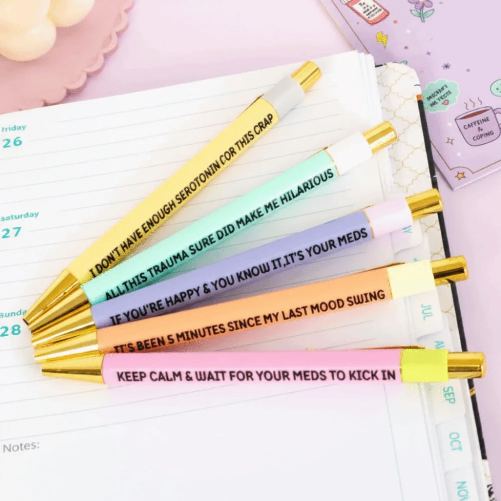 Stationery Funny Ballpoint Pens Uplifting Inspirational Positive Affirmation Pens Encouraging Mental Health Pens Work