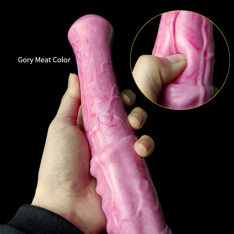 YOCY Realistic Horse Dildo Ejaculating Fantasy Long Animal Penis Silicone Anal Dildos For Masturbator Sex Toy For Women Men