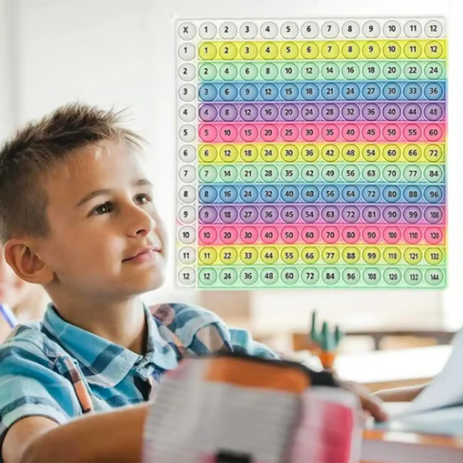 Multiplication Board Press Educational Games Kids Math Formula Learning Toys for Students Toddler Kids Boys Girls School