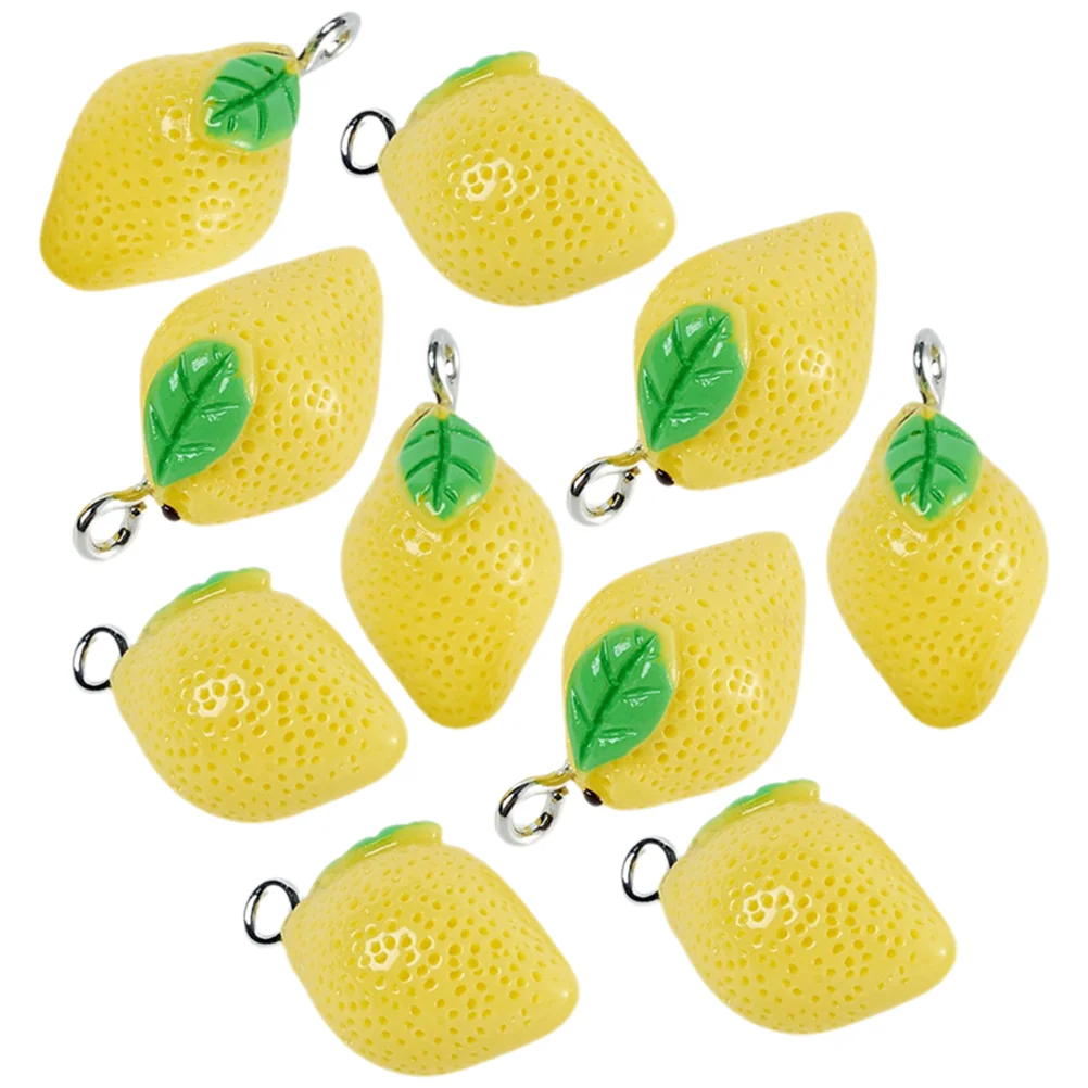 Tin Whistle D Simulation Lemon Pendant Bracelet Charms Self Adhesive Letter Patches Glitter Stickers