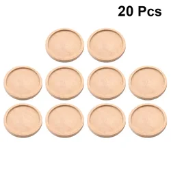 20/40/50pcs Wood Round Trays Retro Pendant Base Badge Breastpin Lapel Pin Base Jewelry Crafts Making Accessories