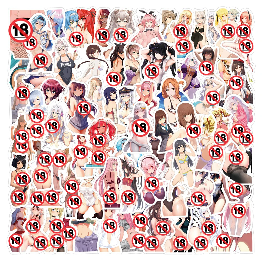 10/30/50/120Pcs Waifu Sexy Girl Anime Stickers Hentai Adult Decals DIY Laptop Phone Luggage Waterproof Graffiti Sticker Toy Gift