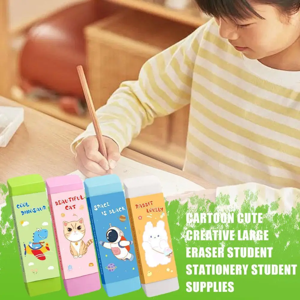 

Cute Cartoon Giant Eraser - Safe For Students - Oversized Eraser For Sketching And Writing - Correction Supplies Stationery Gift