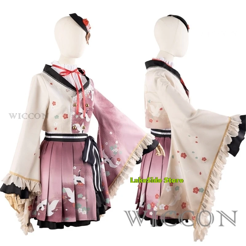 Pjsk Akiyama Mizuki Cosplay Kostuums Spel Project Sekai Cosplay Kimono Jurk Halloween Feestpak Uniformen Pruik Pak