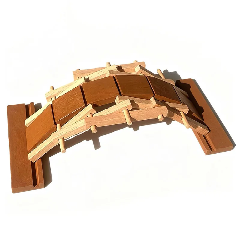 Wooden DIY Arch Bridge Mortise and Tenon Construction Building Toys Creative Engineering Kit Children Kids Educational Gifts