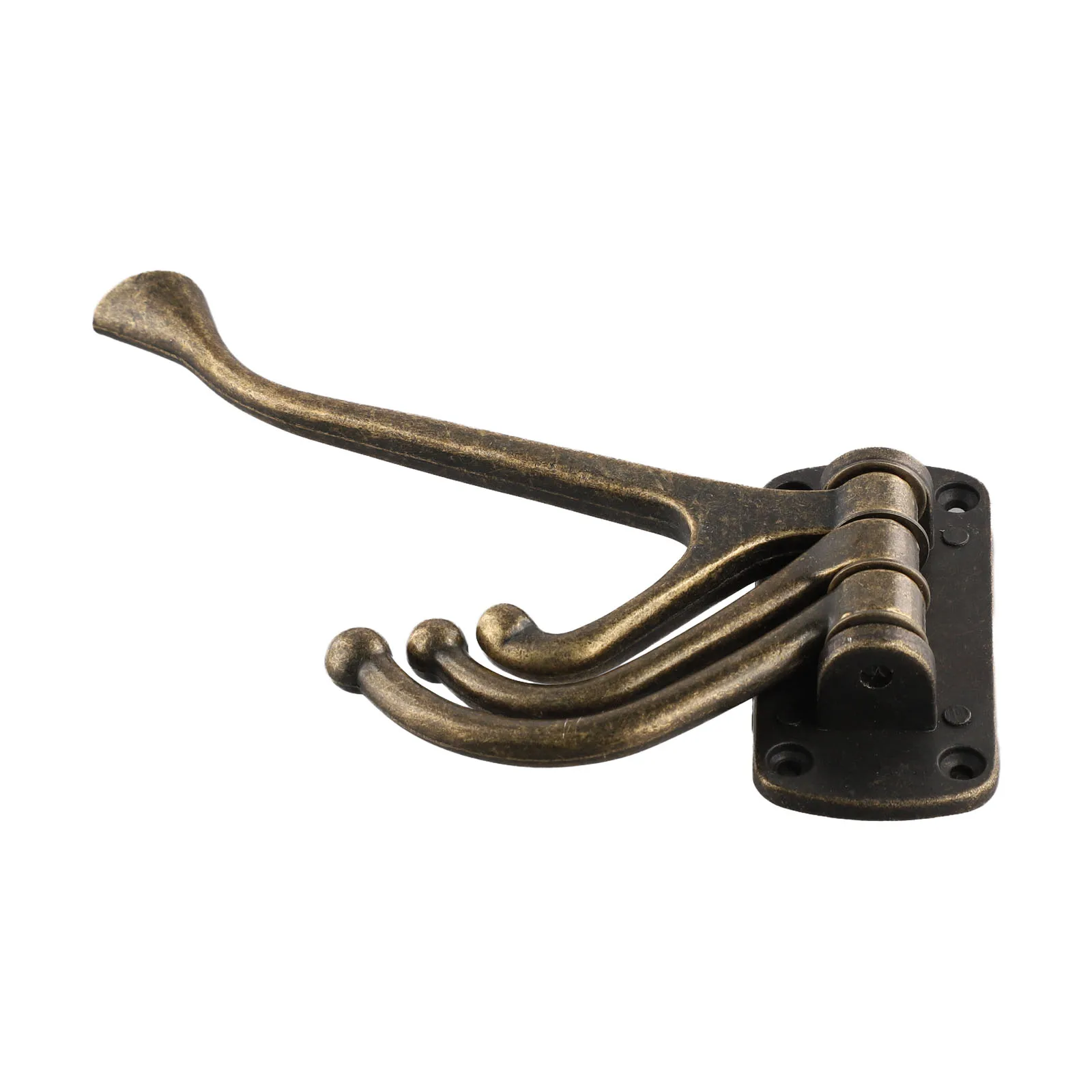 Bronze Hook Coat Hook Home Decor Organizing Space Sturdy Material Stylish Finish 3 Arms Design Adjustable Arms For Bags