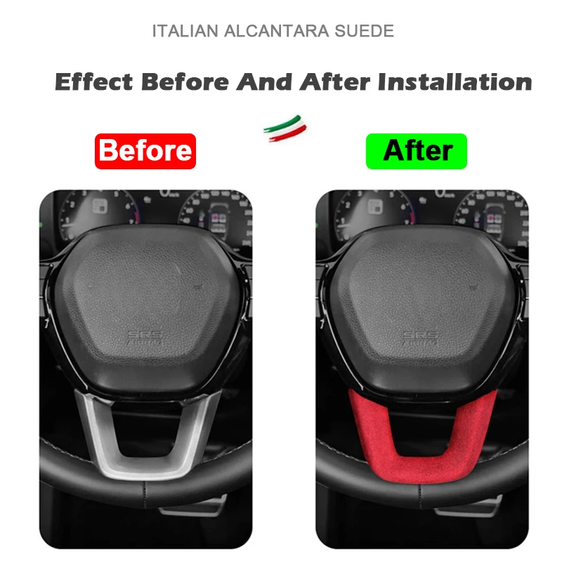 For Honda Civic INTEGRA 2021-2024 2025 Super Suede Car Steering Wheel Panel Decorative Trim Frame Cover Sticker Auto Accessory