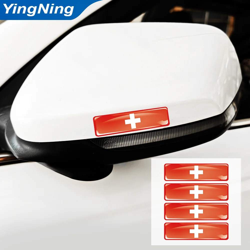 3D Resin Switzerland Flag Stickers Swiss Cross Car Emblem Decals for Mercedes BMW Audi VW Toyota Exterior Car DIY Accessories view 3