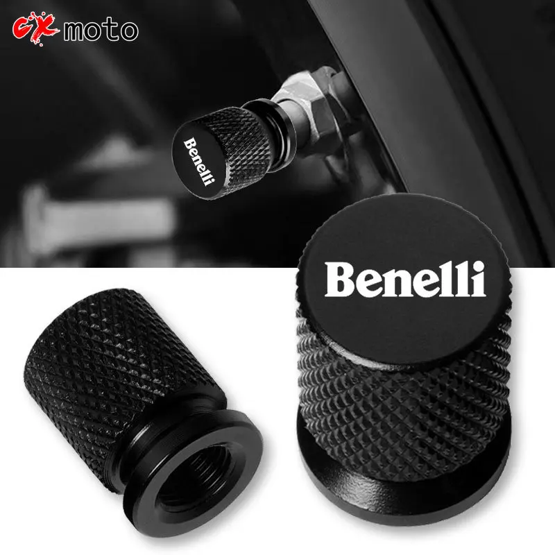 With Logo For BENELLI TNT 125 TNT135 Jinpeng 502 TRK502 TRK 502X Motorcycle Accessorie Wheel Tire Valve Stem Caps Airtight Cover