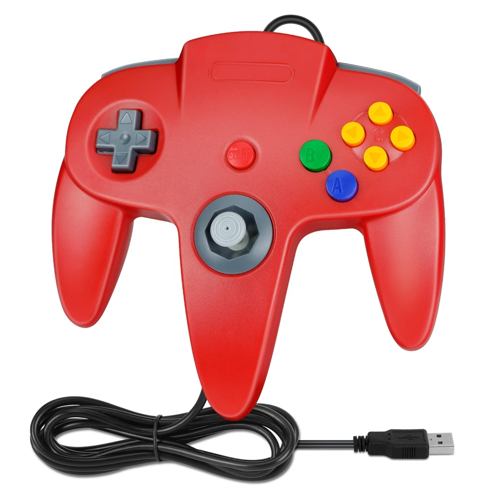 

Classic N64 Controller,N64 Bit USB Wired Game Joystick pad Controller for Windows PC MAC Linux Raspberry Pi 4 Sega Genesis Higan