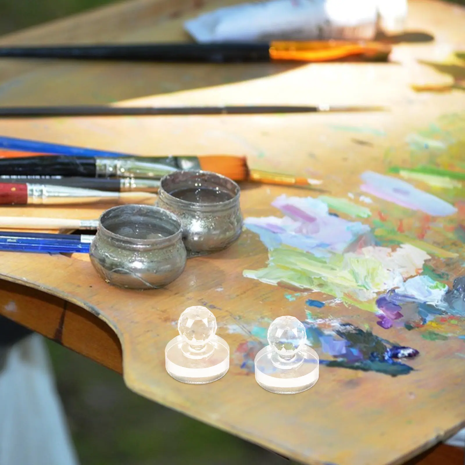 

Набор из 2-х ручных мельниц для художников: прозрачные акриловые ступки для точного контроля текстуры при подготовке акварельных и масляных пигментов