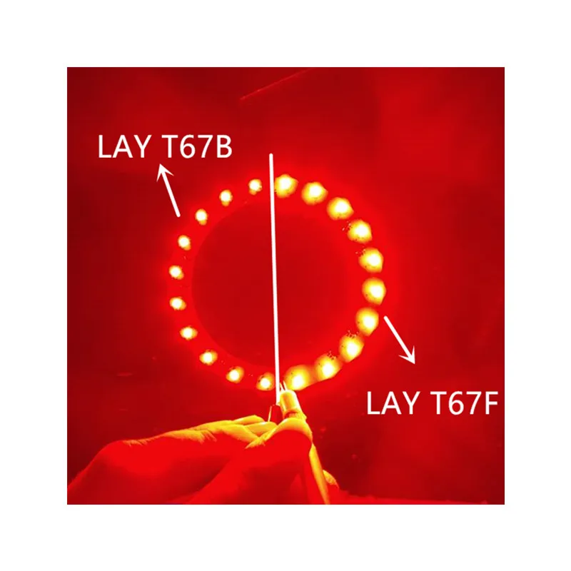 50PCS 3528 Amber + สีเหลือง PLCC-4ย้อนกลับ Pole , 617nm + 587nm , 50mA 2V 0.1W Bicolor LED แบบ SMD LAYT67F LAY T67F