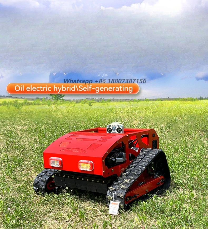 Remote Control Robot  Crawler Self Propelled Automatic Slope Forestry Mulcher Lawn Mower Machine for Sale