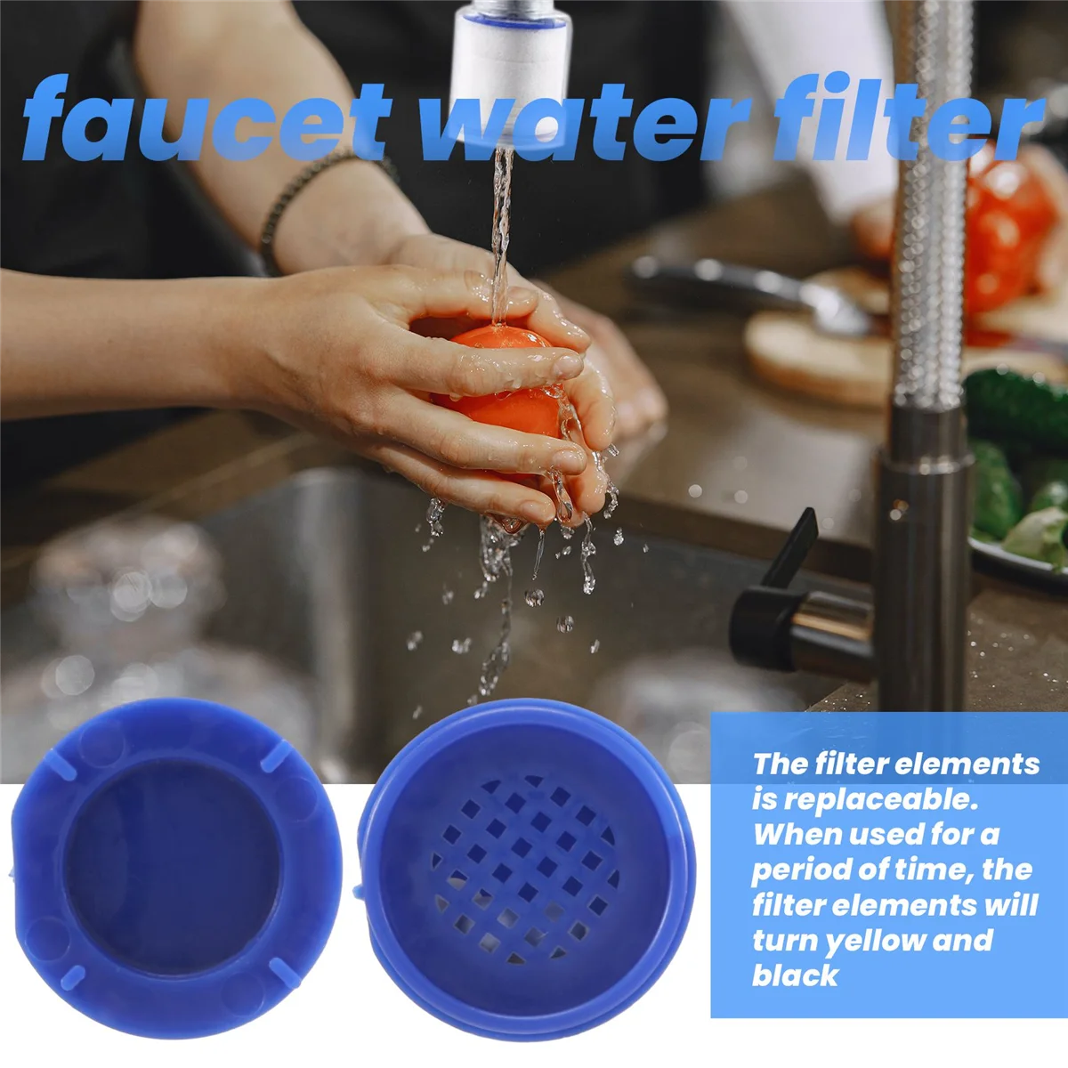 10 Piece Faucet Sprayer Accessories Water Filter Replacement,Hard Water Softener for Kitchen Faucets,Faucet Water Filter