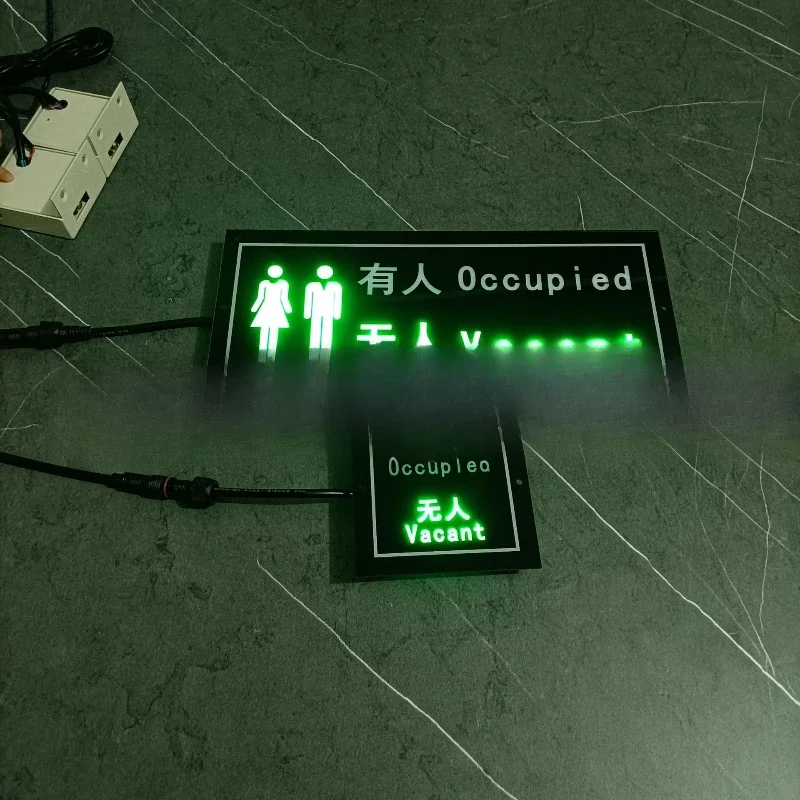 toilet is smart, there is no one,  induction display sign, and there is no one in  bathroom to prompt  LED display.
