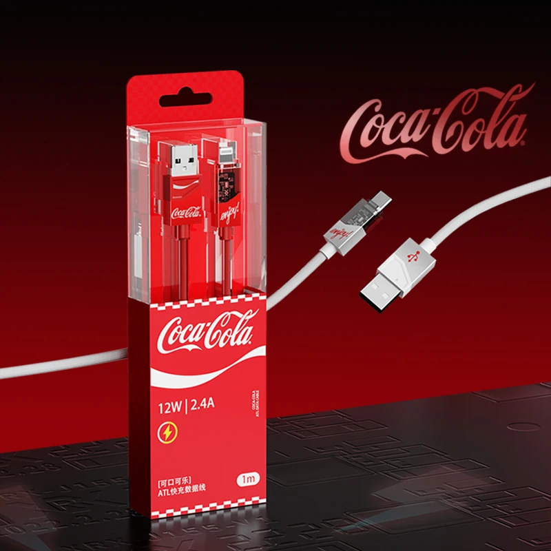 Coca-Cola Official Co-branded Charging Data Cable,Type-C to Lightning