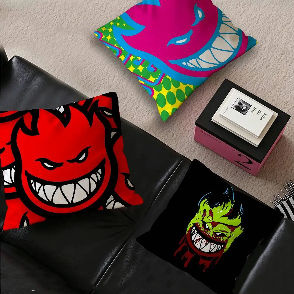 Spitfire Skateboard Household Pillow Anime Pillow Sofa Bed Head Pillow Cover Cushion Cover 45x45 cm Fashion