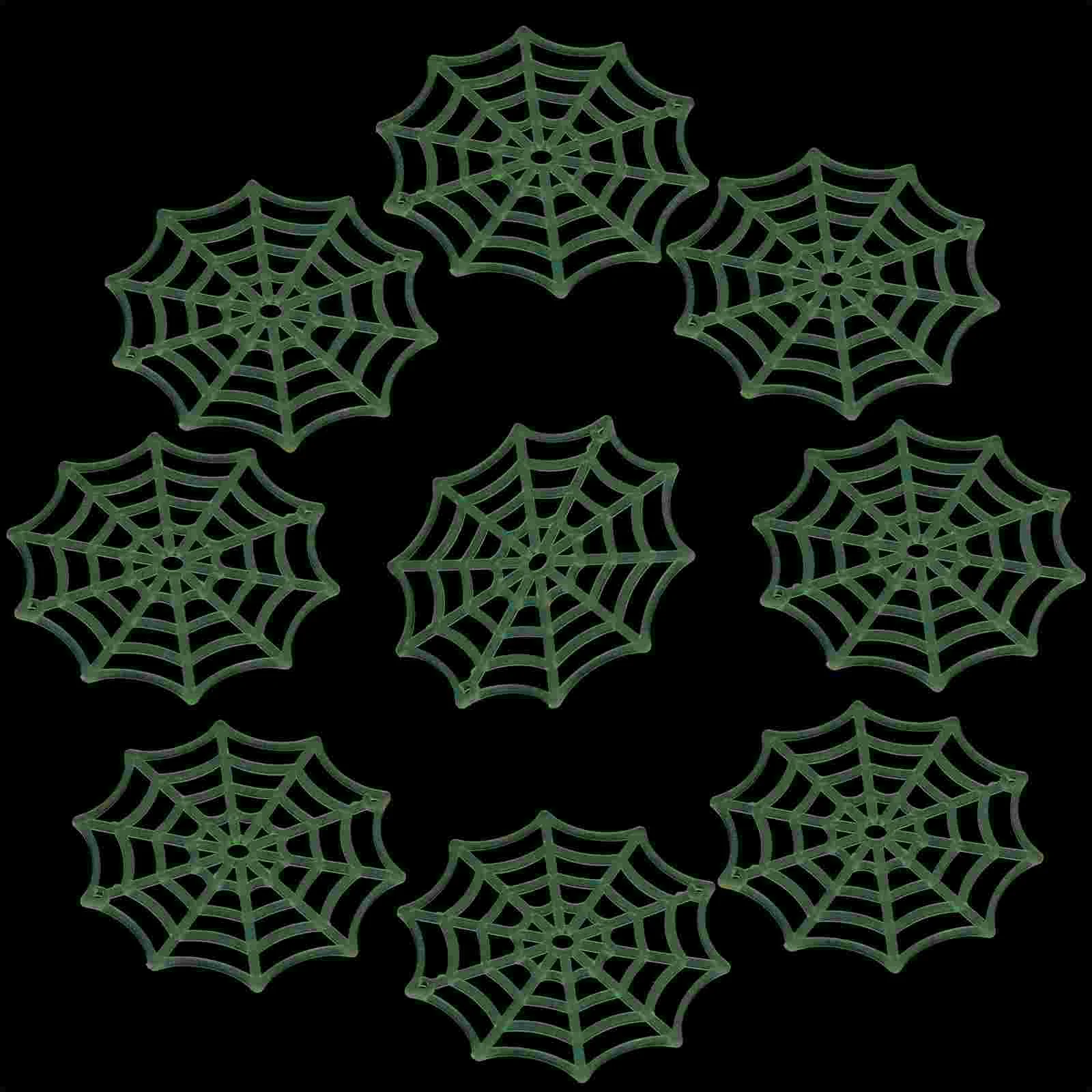 50 Pcs Halloween Plastic Spider Web Candy Decor Cobweb Decorations Festive Supplies Party Favors Black Decorate