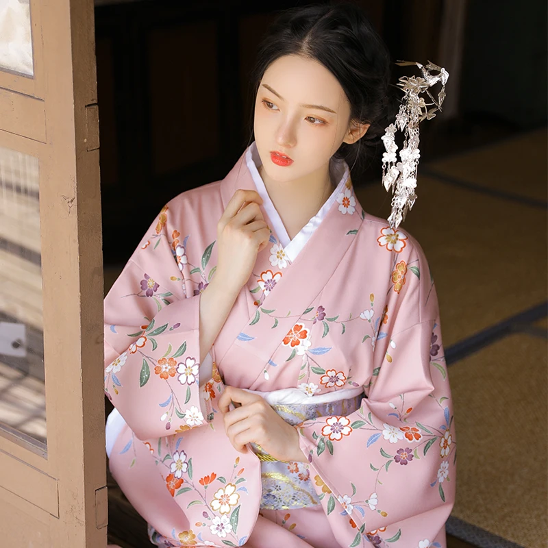 Japanese Retro Photography Improved Kimono Shenming Girl Bathrobe Daily Work Clothes