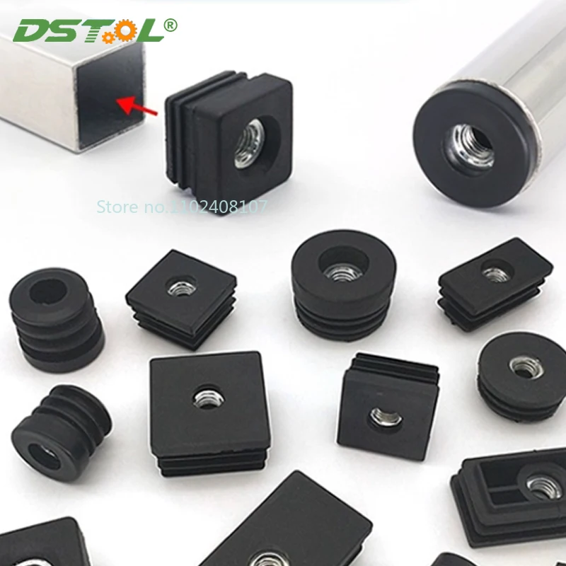 m8-m10-Квадратная-регулируемая-заглушка-для-ножной-гайки-20-~-50-мм-Круглые-регулируемые-пластиковые-заглушки-для-гаек-Мебельная-подставка-для-ног-Заглушка-черная