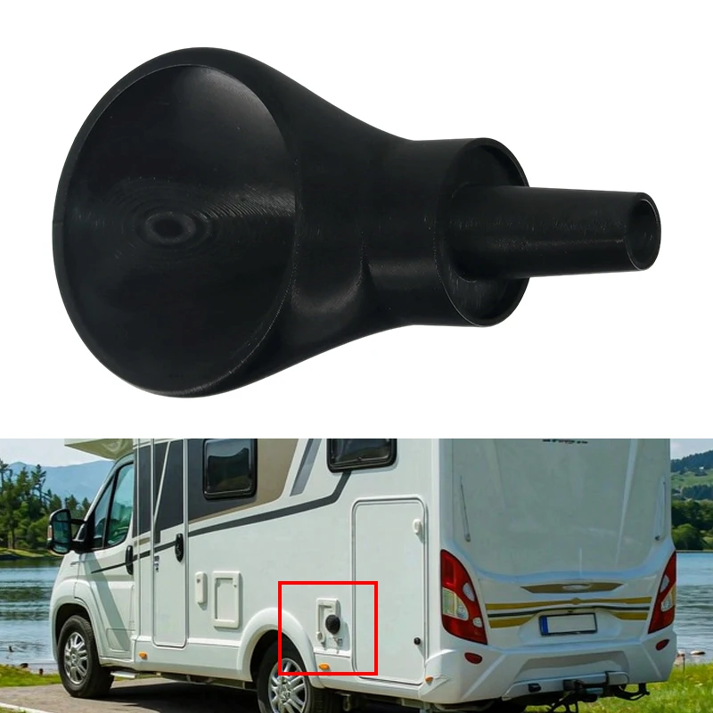 1Pc RVs Water Filler Funnel For Camper Vans Caravan Tent Travel Trailers Pop-Up Campers Reduces Splashes Manual Water Filling