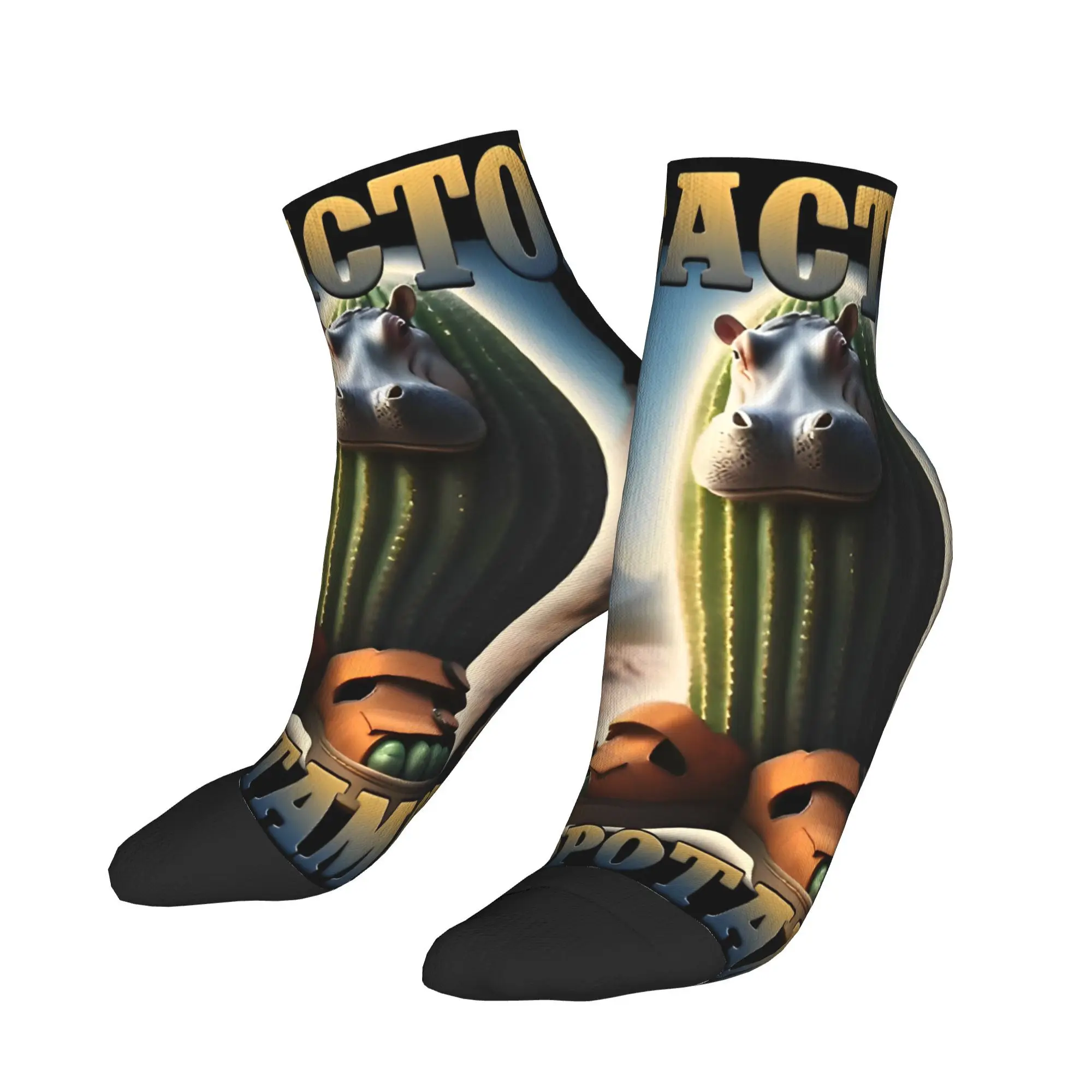 

IL Cacto Hipopotamo Funny Italian Brainrot Meme Socks Elegant Stockings Autumn Anti-Slip Men Socks Soft Printed Outdoor Socks